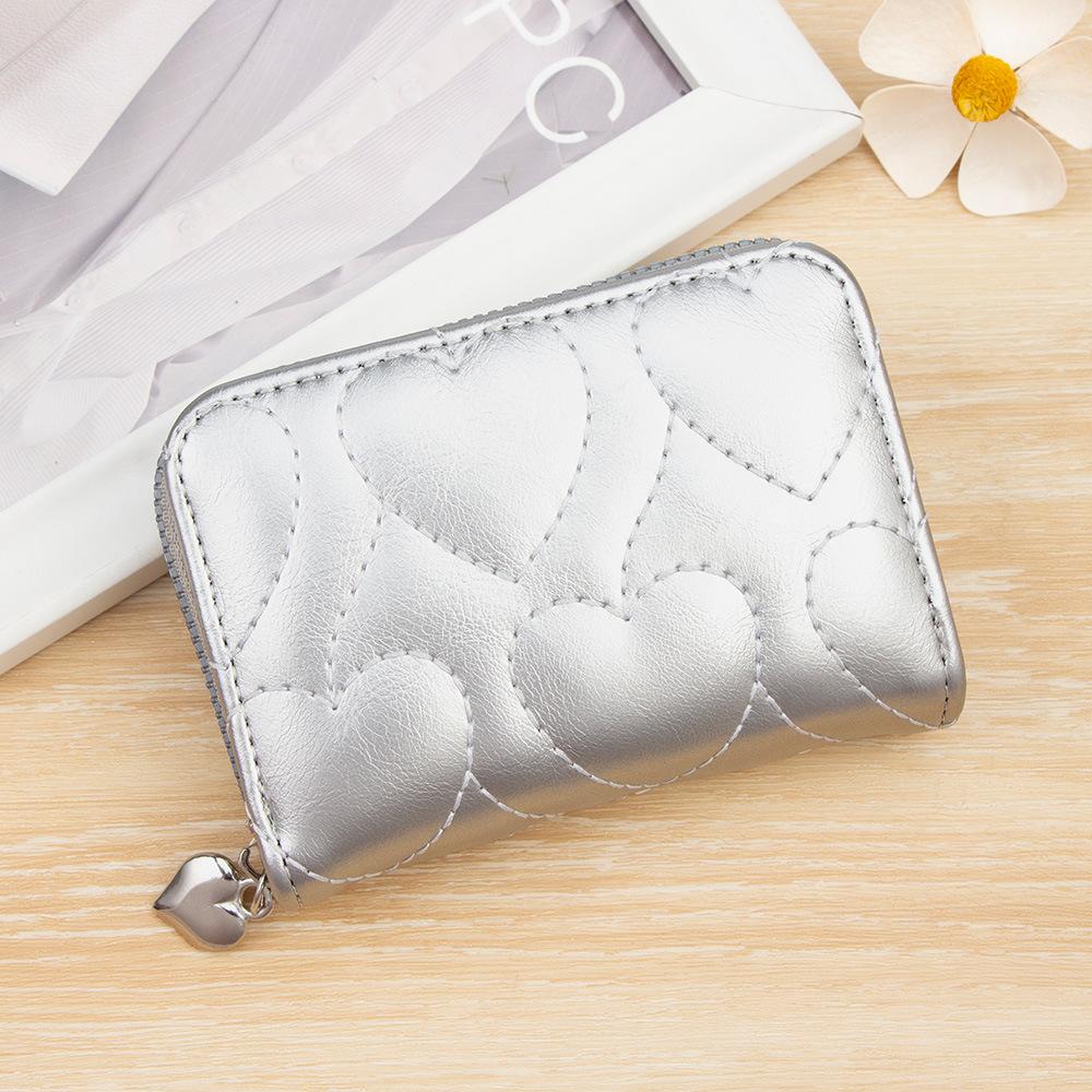 Simple and Sweet Love Universal Zipper Multi-card Organ Card Bag Change Bag Female