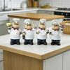 Hand-painted Chef Figurine Hand-painted Cartoon Chef Figurine Kitchen Dining Room Sculpture Fruit Plate Cake Spoon Decoration