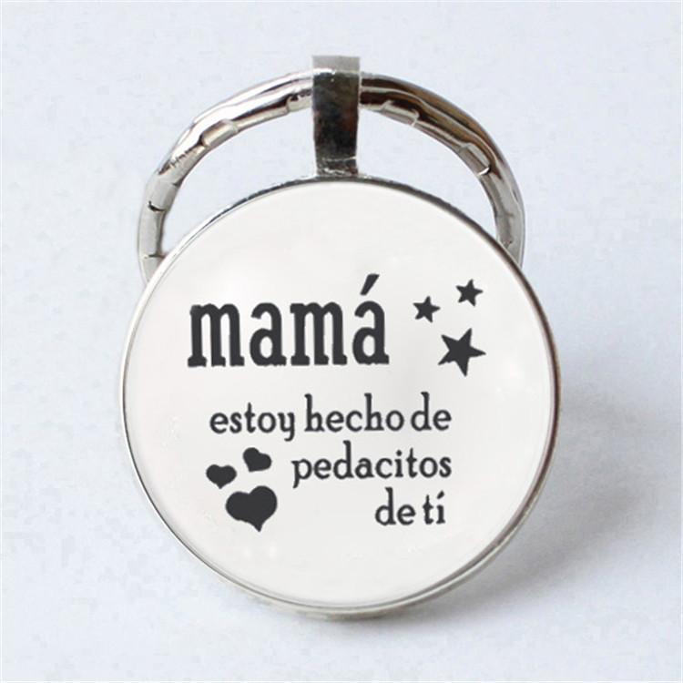 Keychain Accessories Pendant Floral Thanksgiving Text Good Friends Retro Personalized Keychain Gift Pendant