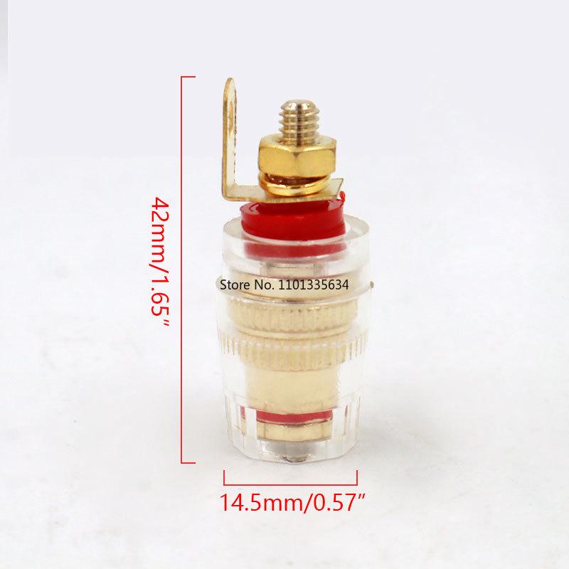 8pcs/set Speaker Terminal Binding Post 4mm Banana Plug Socket Low Frequency Amplifier Connector for Loudspeakers