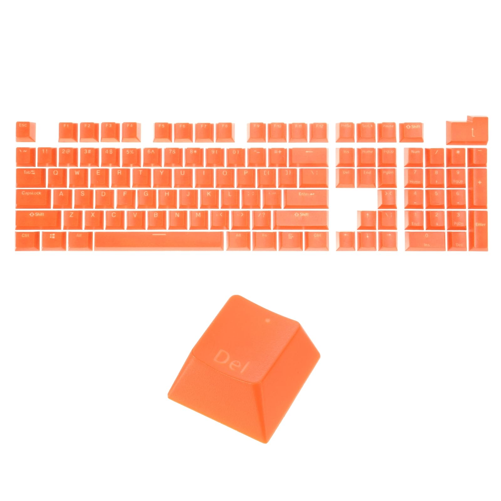 

uxcell 108-Key Pudding Keycap Set, OEM Profile, 60% ABS, for Mechanical Keyboard Layouts, Orange, Double Shot