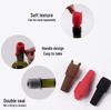 Soft Silicone Wine & Champagne Stopper: Double-Seal, Anti-Drip, with Handle