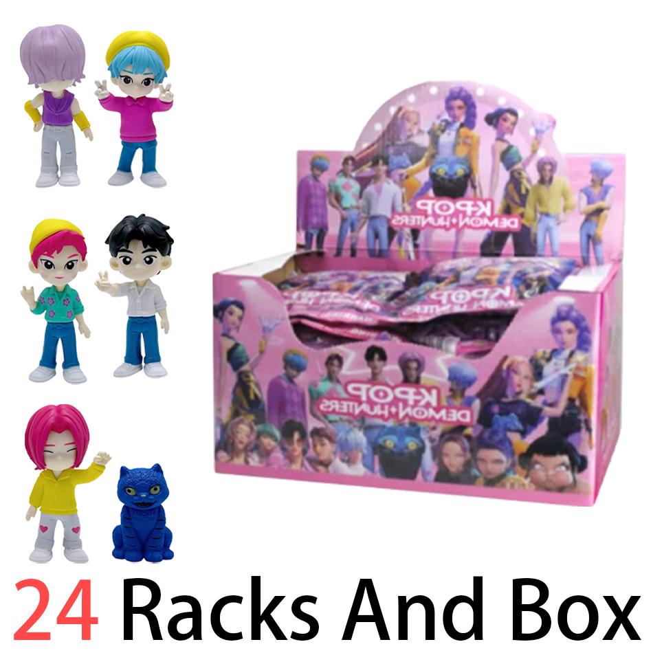 Anime K-pop Demon Hunters Series Figure Bag Tiger Figurine Toy Desk Decoration Statues Ornament Halloween Christmas Kid Gifts