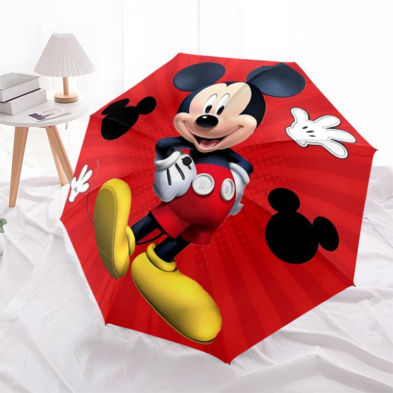 1pc Mickey Mouse Iconic Design Automatic Opening/Closing Umbrella with Foldable Design, Iron Frame Outdoor Umbrella for Fans, Travelers, Dai