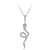 925 Sterling Silver Snake Pendant Necklace - Chic, Versatile Clavicle Chain for Women