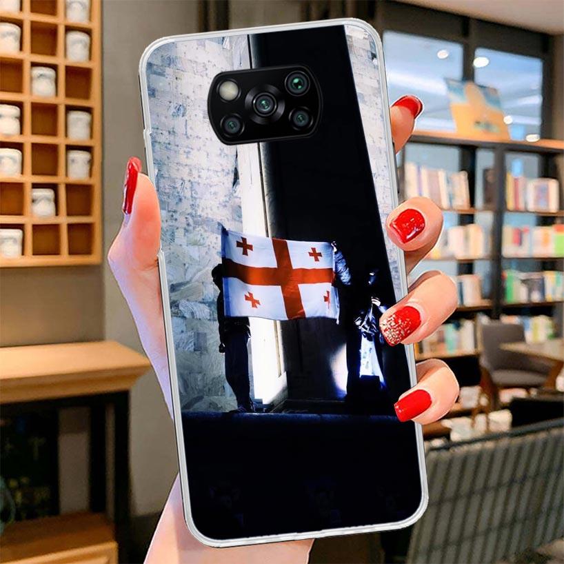 Georgia Flag Cover Phone Case For Xiaomi Poco F7 Ultra X7 X6 X5 Pro M7 Redmi 15C 15 13C 13 12C 12 10C 10 9A 9C 9T 9 Shell Poco X