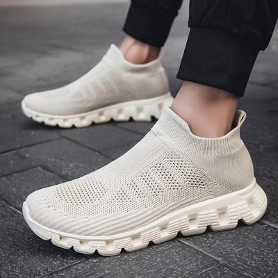 Platform Sneakers for Men Breathable Shoes for Men Slip-on Mesh Men Sports Shoes Comfortable Low-cut Jogging Sports Shoes