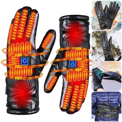 Rechargeable Thermal Touchscreen Gloves Waterproof Battery Powered Heating Gloves Hand Warmer for Outdoor Motorcycle Cycling Ski