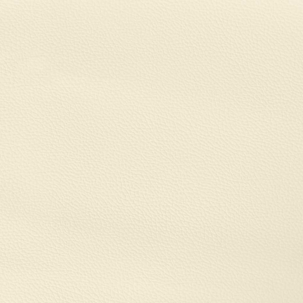 Bed Frame without Mattress Cream 120 x 190 cm Faux Leather