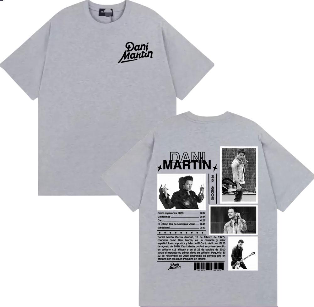 

Rap Singer Dani Martins 25 Year Album Cover Pattern Tshirt Mens Womens Fashion Hiphop Street Tshirt Cotton Casual Tshirt S
