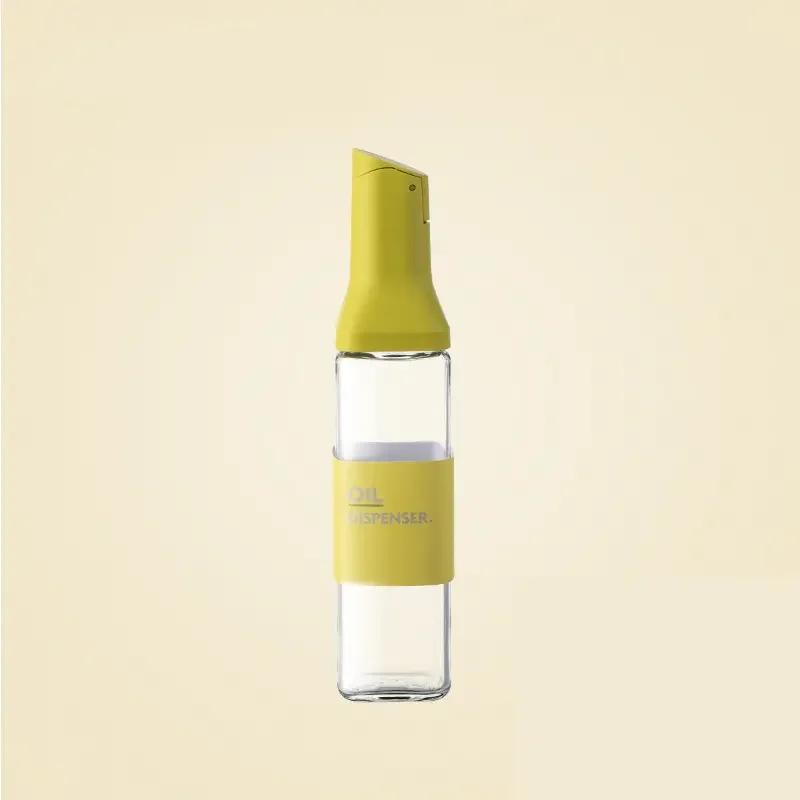 

1pc 500ml Oil and Vinegar Bottle Automatic Opening and Closing Anti-leakage Anti-hanging Oil Household Kitchen Oil BBQ Bottle жовтий
