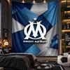 Wall Hanging Tapestry Olympique Lyonnais FC Print Cloth for Living Room Bedroom Home Decor