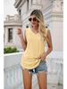 2024 European & American Women's V-Neck Hollow Out Sleeveless Casual Vest Top