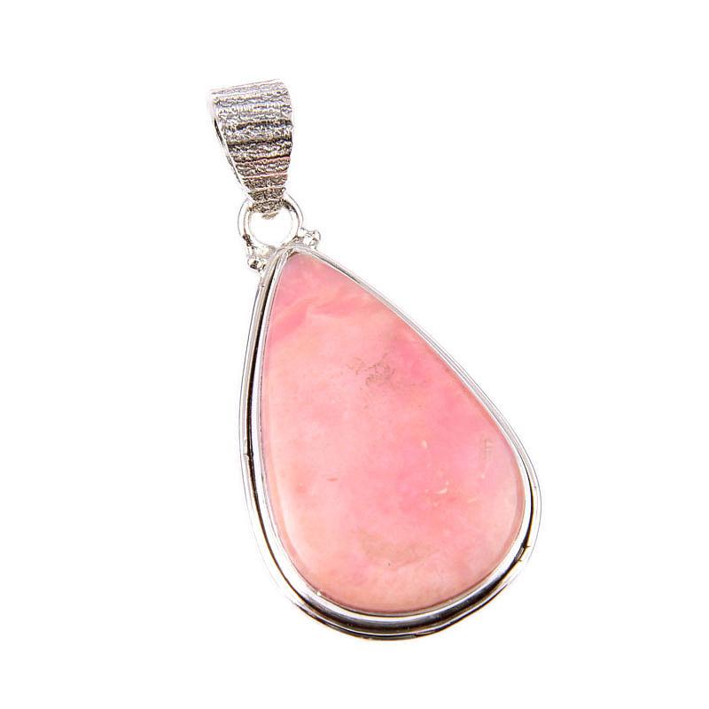 Natural Pink Opal Gemstone Handmade 925 Solid Sterling Silver Pendant 1.75" H9c90