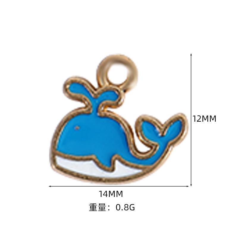 Alloy Pendant Accessories Starfish Sea Shell Gold Necklace Platinum Plated Cartoon Printing Electroplated Handmade Red Wine Rings