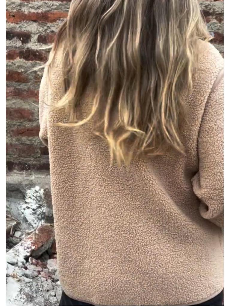 2025 INS A/W Flauschiger Stehkragen Knopfleiste Locker Warm Fleece Mantel