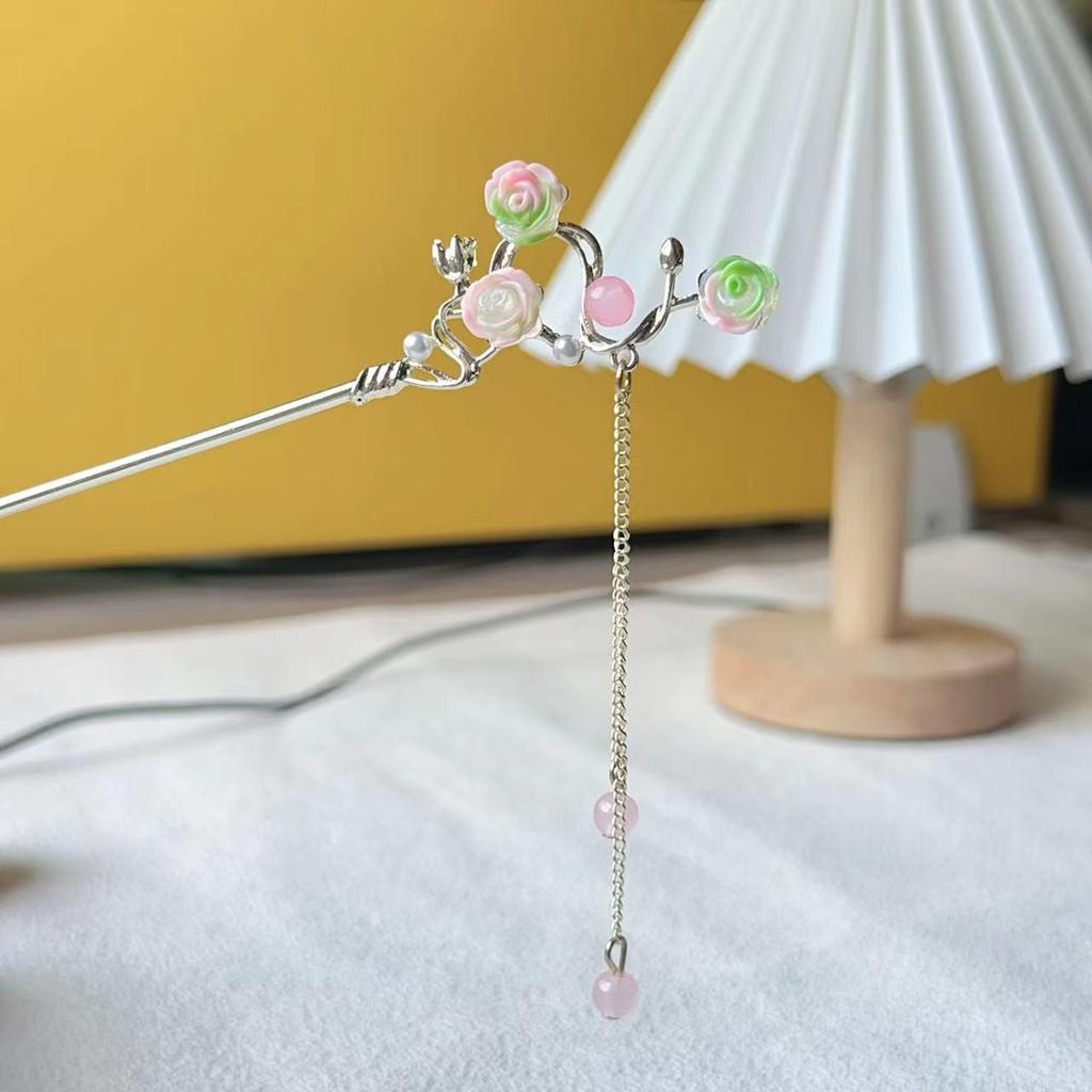 Elegant High-End Chinese Tassel Flower Hairpin for Women - Hanfu & Cheongsam Headwear