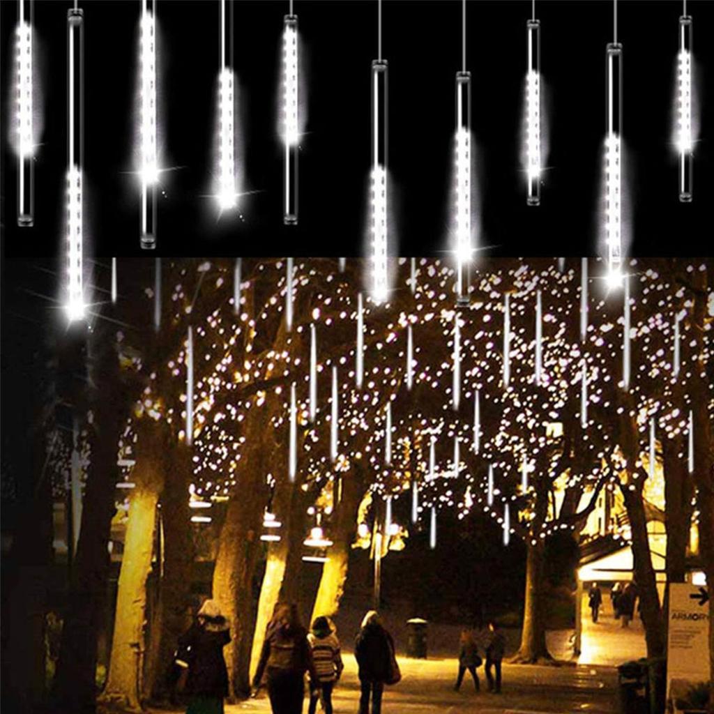 AKISOT LED Illumination Lights, Fall Lights, Snowfall Lights, 30cm x 8 Strings50cm x 8 Strings, Streaming Meteor, Icicle, Snowdrop Lights, String