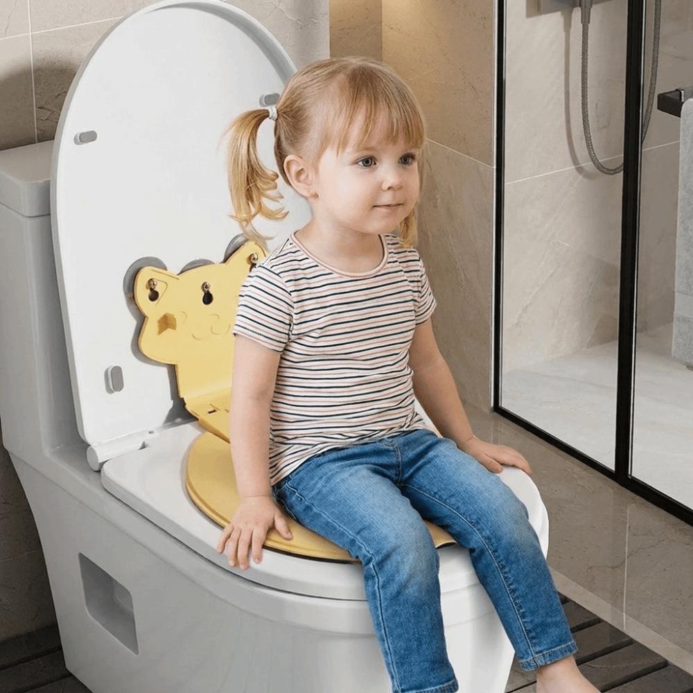 Suction Cup Fixation Folding Potty Seat Adjustable Toilet Seat Cushion Ring Infants Use
