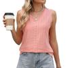 Casual Women's Tank Top Loose Solid Color Sleeveless V-neck Basic Vest For Daily Wear