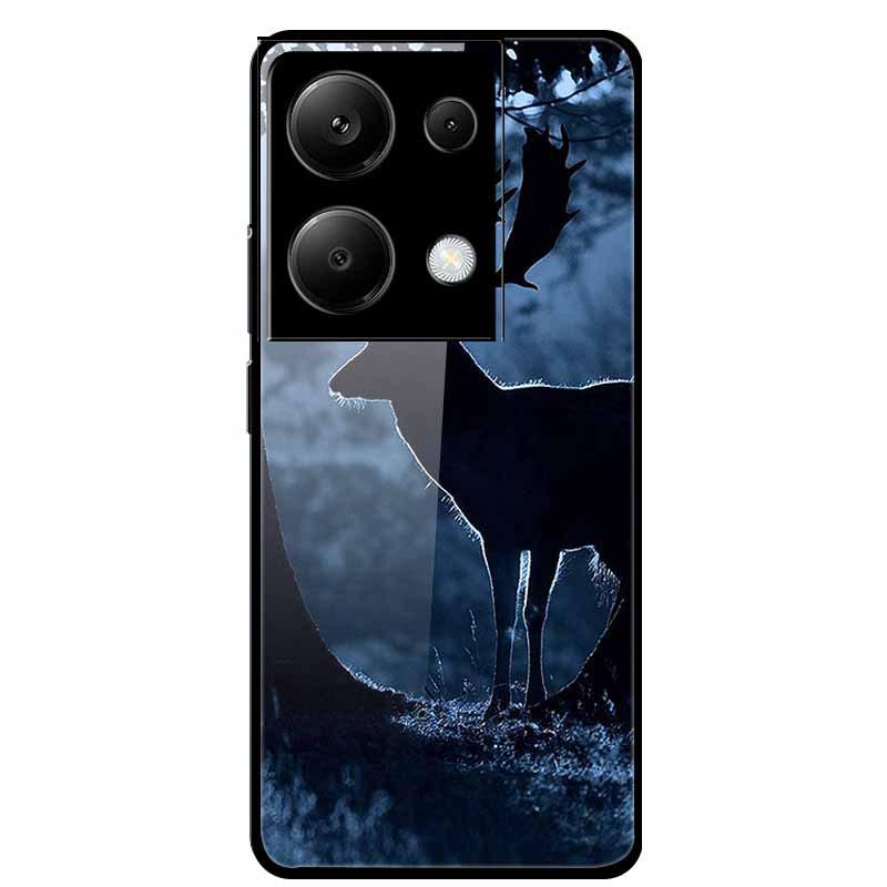 Redmi NOTE 13 PRO 4G Case with Tempered Glass & Aesthetic Color Painting