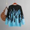 2023 Autumn/Winter Loose Plus Size Knit Round Neck Jacquard Sweater for Women
