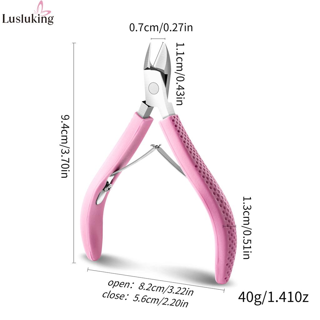 New Nail Cuticle Scissors Manicure Remover Dead Skin Nippers Stainless Steel Cuticle Cutters Fingernail Clipper Silicone Handle