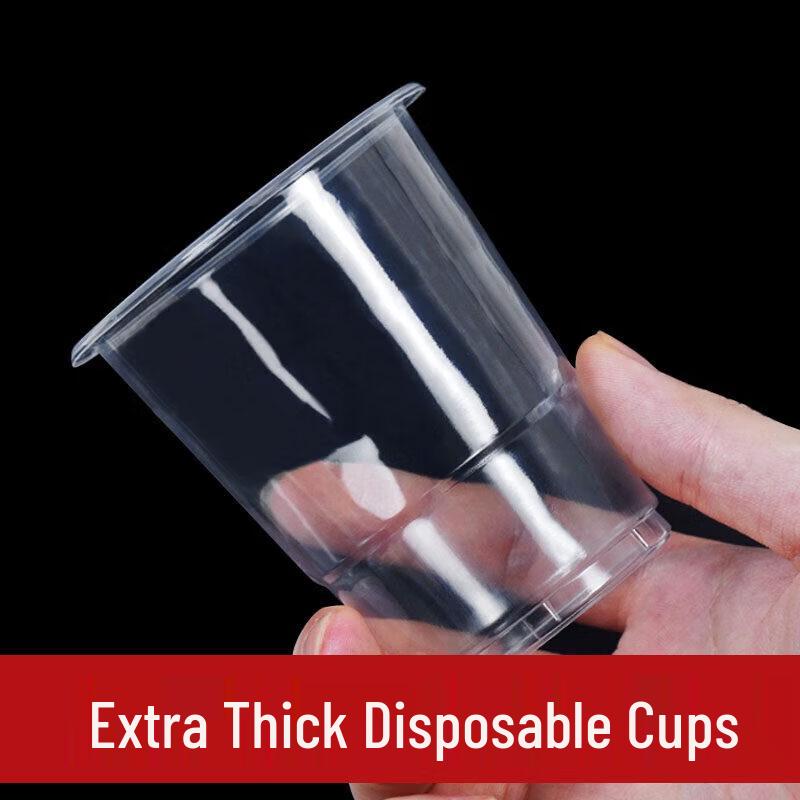 UOSO Thickened Transparent Disposable Plastic Cups