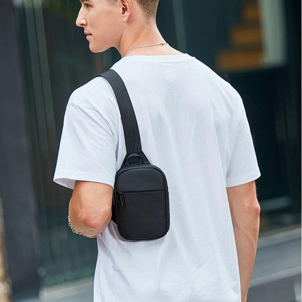 Erkek Göğüs Çantası Moda Küçük Kanvas Omuz Çapraz Çantalar Erkek Mini Kumaş Askılı Spor Çapraz Telefon Erkek Çantası