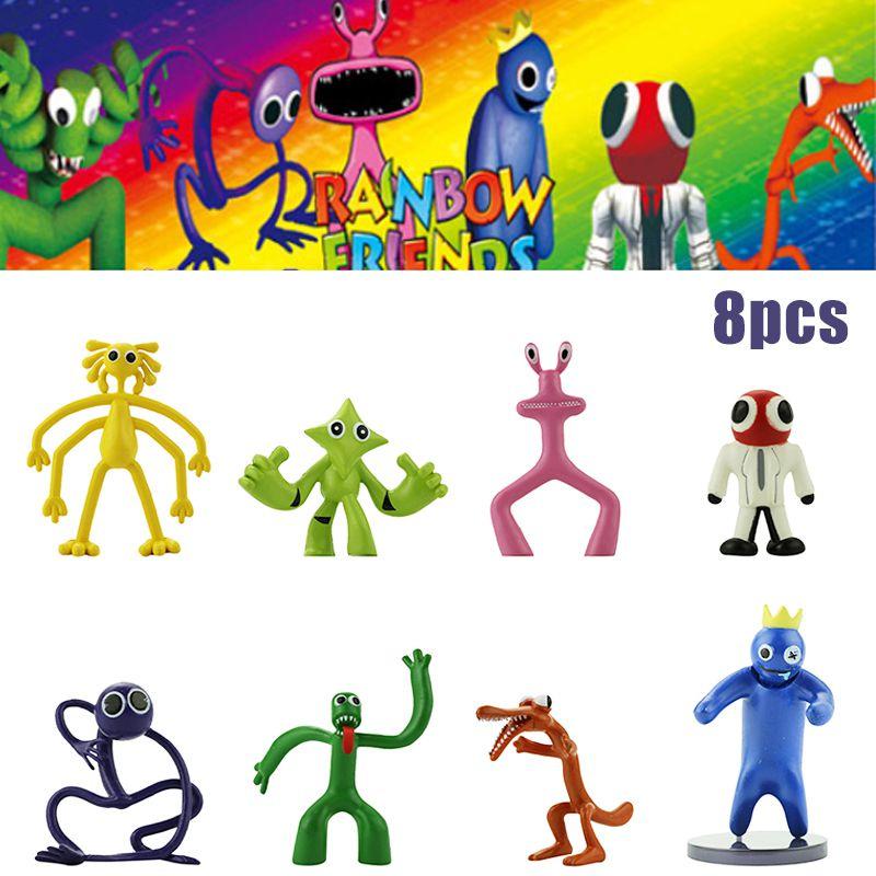 Colorful Roblox Rainbow Friends Figure Toy Set For Kids 8pcs Model Decoration Dolls