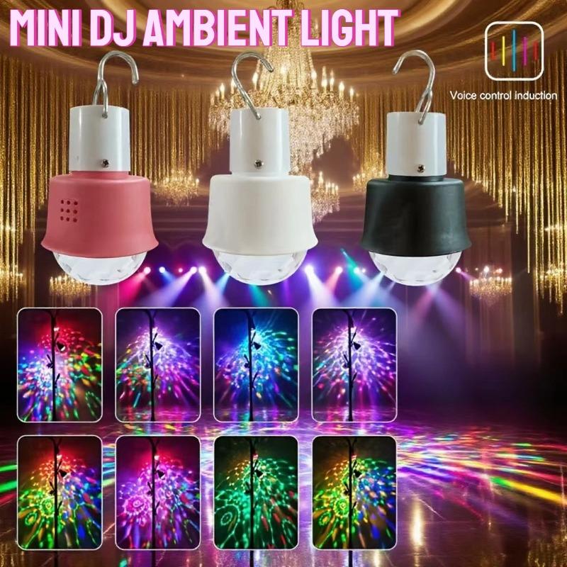 Colorful Party Lights Voice Activated Energy Saving Decorative Lamp Portable USB Charging RGBW Lamps Birthday Activities Christmas decorations