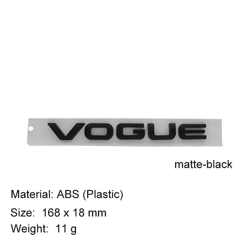 3D Premium for Supercharged HSE TDV8 ABS VOGUE car Hood Fender trunk Bonnet Nameplate Decal Emblem Badge Sticker