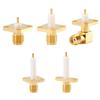 Copper Material SMA Female Connector Four-hole Flange Square Flange RF Coax Connector Gold Plating Solder Terminal