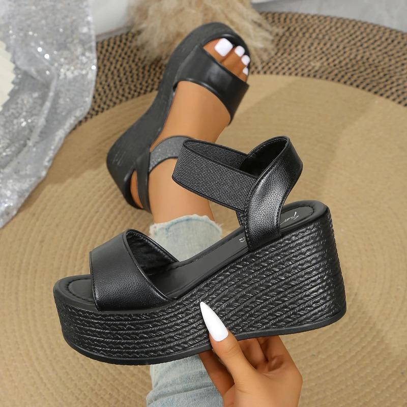 Fashion Women Comfortable Wedges Sandals Big Size Shoes for Women New Summer Waterproof Platform Sandals Lightweight Anti-slip Shoes