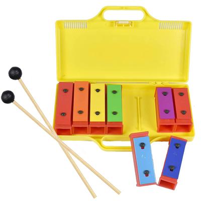 ENNBOM 8-Note Metallophone, Mini, Colorful, Percussion, with Mallets