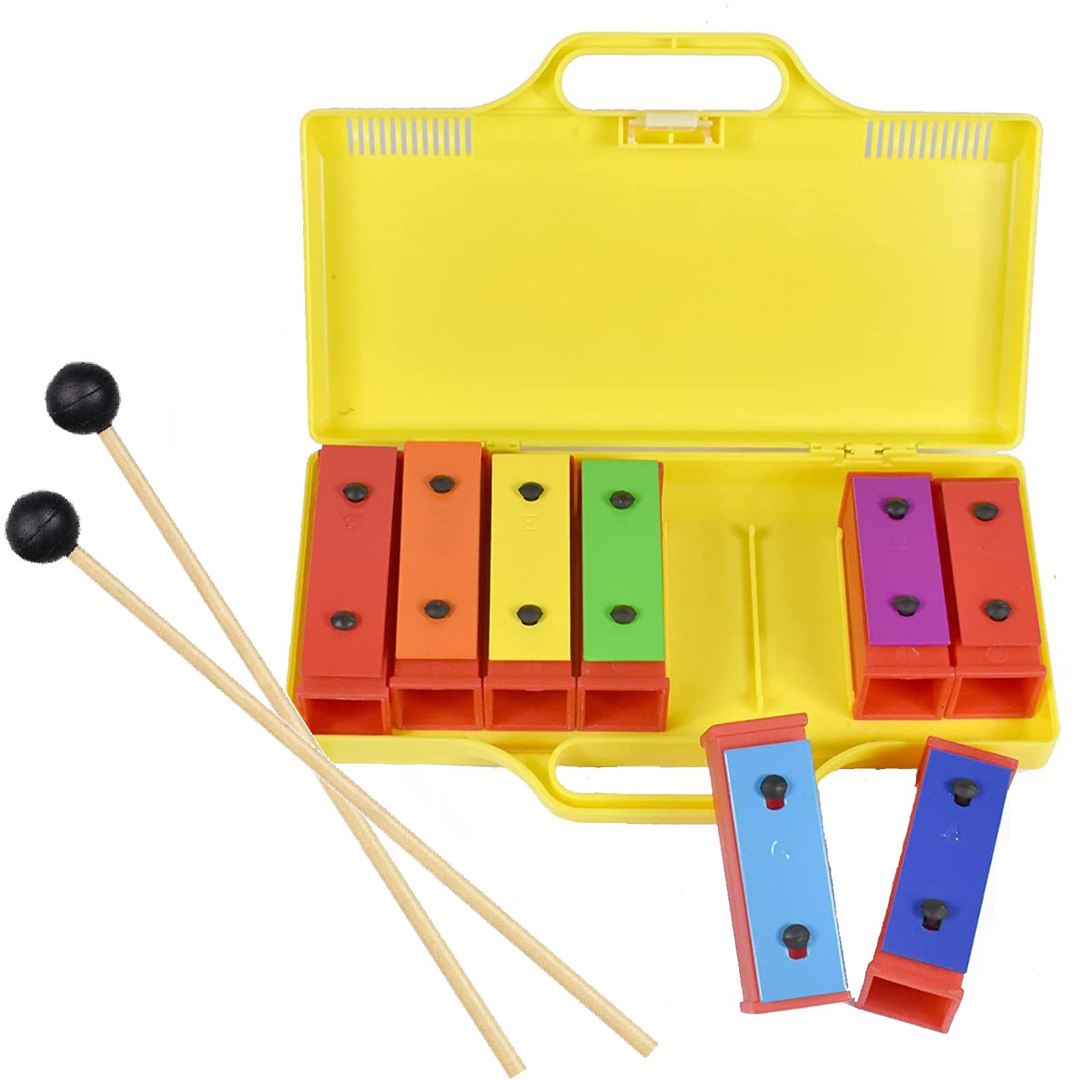 

ENNBOM 8-нотний металофон, Міні, Кольоровий, Ударний, з паличками