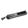 Surge Protected Power Strip PC-multiple, Black - /anthracite with Surge Protection and Mains Filter 00174671