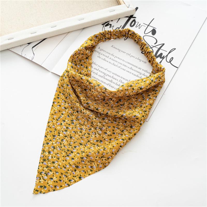 Women s Versatile Headband Triangular Scarf Elastic Hair Band Floral Headscarf Hair Band Hair Band Headband