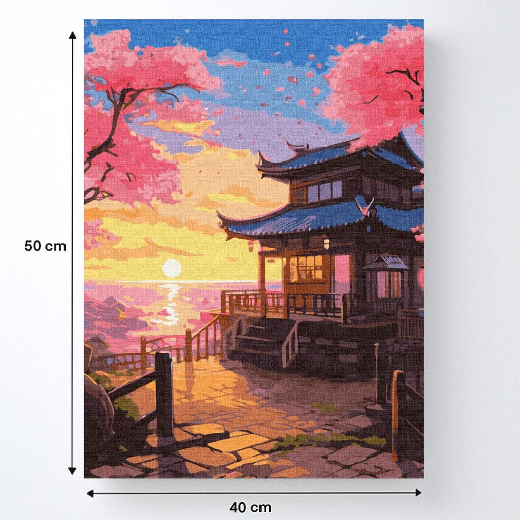 Malowanie Po Numerach Z Ramą Obrazy Do Malowania - Widok Zen 40X50 Cm