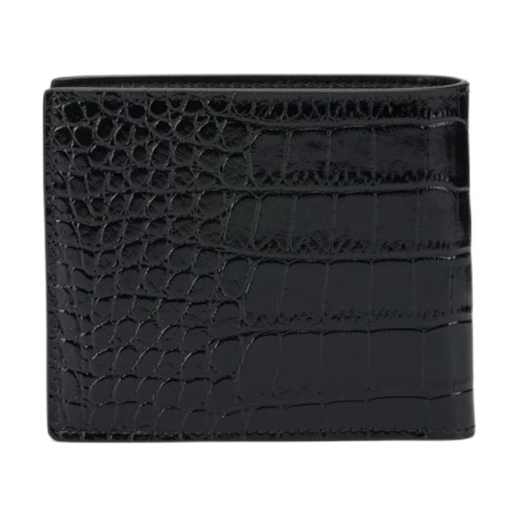 TF Crocodile Pattern Printed Calfskin Wallet Unisex wallet Black Y0410LCL439S1N001