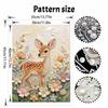 DIY Frameless Pearl Painting Kit Cute Deer Flower 3D Shiny Bead Art Canvas Relaxing Creative Craft for Home Wall Decor Gift
