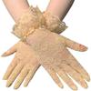 Women's Sexy Lace Short Gloves Sunscreen Breathable Thin Soft Full Finger Mittens Elegant Bride Multi purpose Gloves
