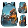 Harajuku Novelty Kpop Youthful School Bags Unisex Paladins Travel Bags 3D Print Oxford Waterproof Notebook Shoulder Backpacks