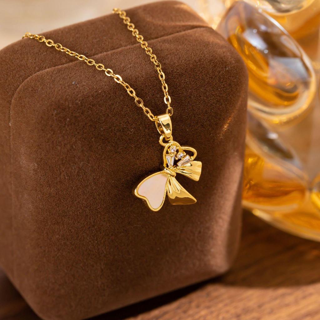 2024 Trendy European & American Bow Tie Necklace: Versatile, High-End Accessory