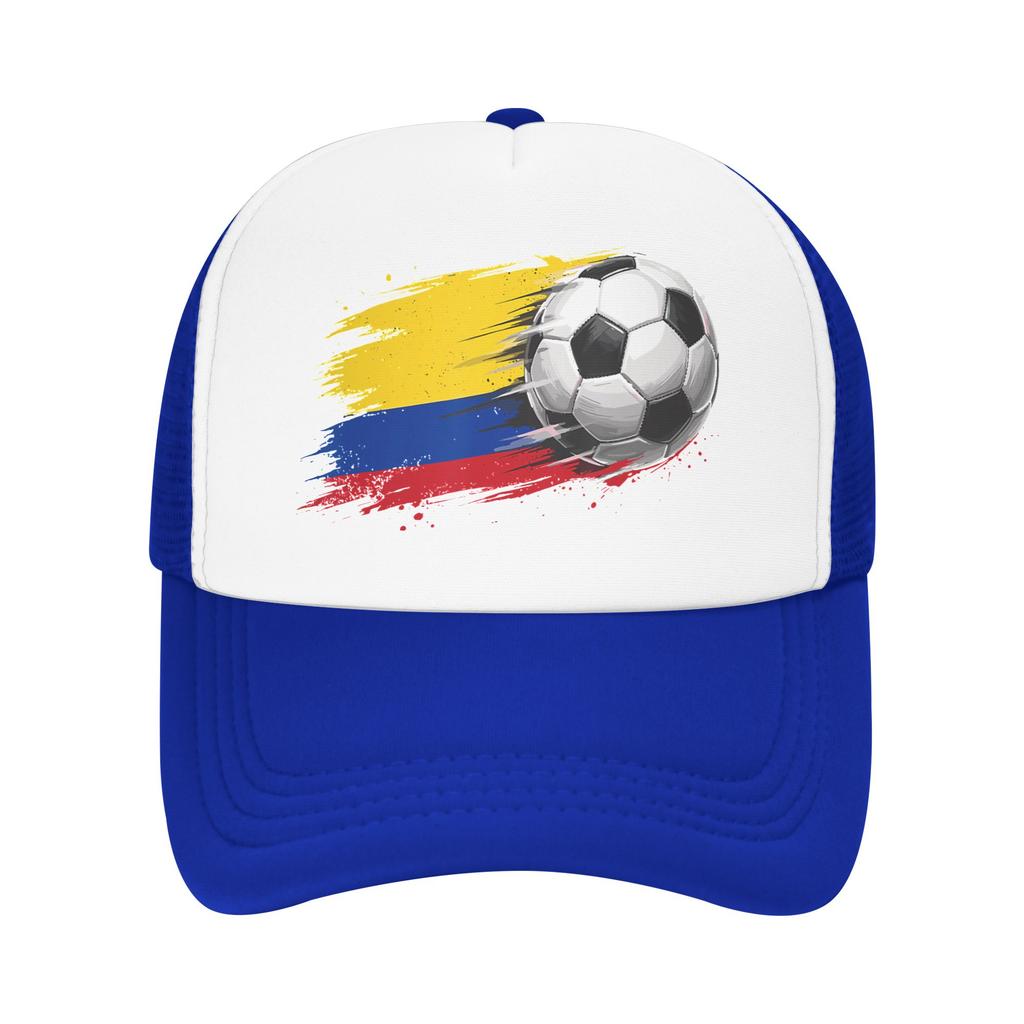 Netz-Sonnenhut Kolumbien Kolumbien Flagge Frühling Trucker-Kappe Für Paar Frauen yk Retro Sonnenschutz K-Pop Rock Baseballkappe