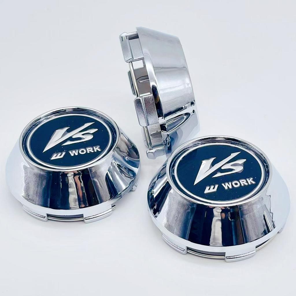 4pcs/lot 60mm 64mm 65mm 68mm 69mm Car emblem Wheel hub Center Cap For VS W work Badge covers sticker Decals Styling accessories