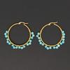 Gold Plated Hoop Earrings For Women Jewelry  Bohemian Fashion Pearls Ear Ring Freshwater Pearl Earring Wholesale
