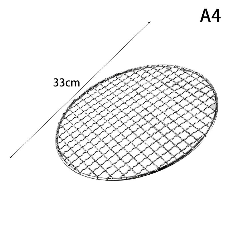 Runder Edelstahl-Grillrost Hitzebeständiger Grillrost Outdoor Camping Grill Teekochzubehör