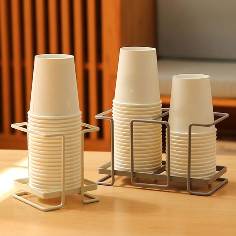 Disposable Paper Cup Holder Rack Disposable Cup Storage Shelf Office Decorations