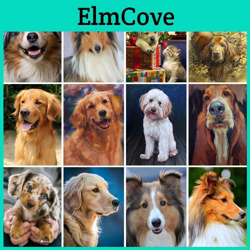 Diamond Painting Full 5d Diy Round Drill Resin Cross Stitch Dog Art Mosaic Diamond Embroidery Moasic Home Decor Wall Art Gift